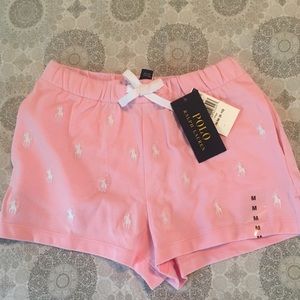Girls Ralph Lauren Polo pink shorts pockets size M